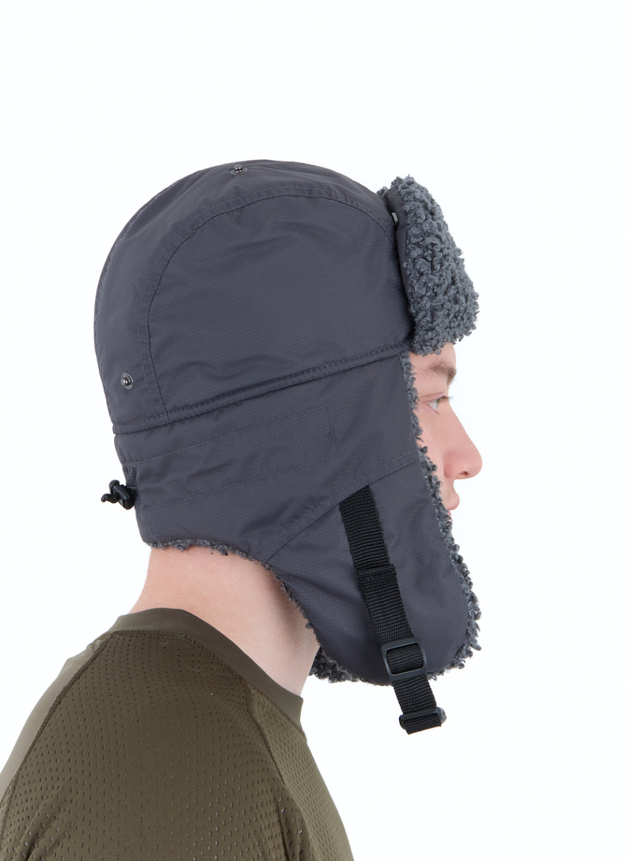 Камчатка шапка-ушанка GRAYLING, графит