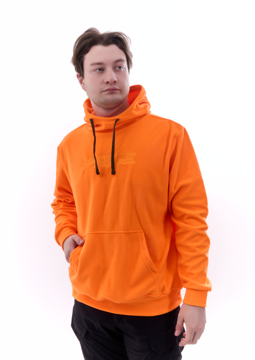 Мерч толстовка флисовая PRIDE, ярк.оранжевый